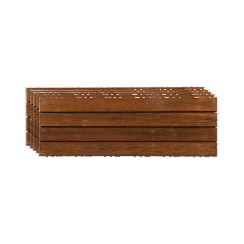 Interlocking Deck Tiles Wood Deck Flooring Tiles for Outdoor Patio 35"L x 12"W Walnut Clearhalo 'Home Improvement' 'home_improvement' 'home_improvement_outdoor_deck_tiles_planks' 'Outdoor Deck Tiles & Planks' 'Outdoor Flooring & Tile' 'Outdoor Remodel' 'outdoor_deck_tiles_planks' 6631895