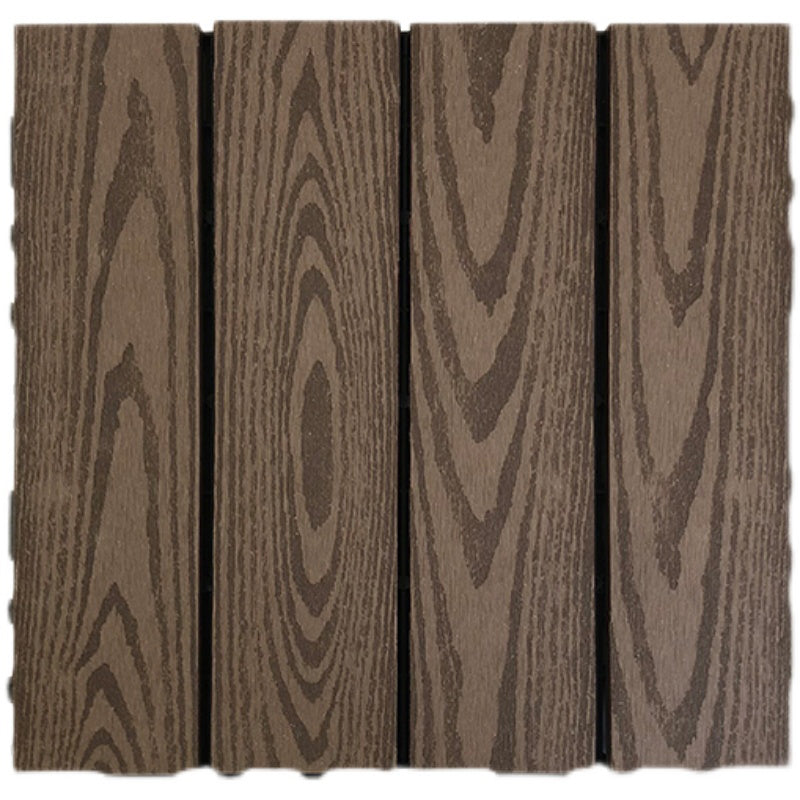 Outdoor Patio Decktile 11.8" x 11.8" Composite Decking Tiles Clearhalo 'Home Improvement' 'home_improvement' 'home_improvement_outdoor_deck_tiles_planks' 'Outdoor Deck Tiles & Planks' 'Outdoor Flooring & Tile' 'Outdoor Remodel' 'outdoor_deck_tiles_planks' 6631936