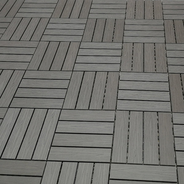 Outdoor Patio Decktile 11.8" x 11.8" Composite Decking Tiles Clearhalo 'Home Improvement' 'home_improvement' 'home_improvement_outdoor_deck_tiles_planks' 'Outdoor Deck Tiles & Planks' 'Outdoor Flooring & Tile' 'Outdoor Remodel' 'outdoor_deck_tiles_planks' 6631940