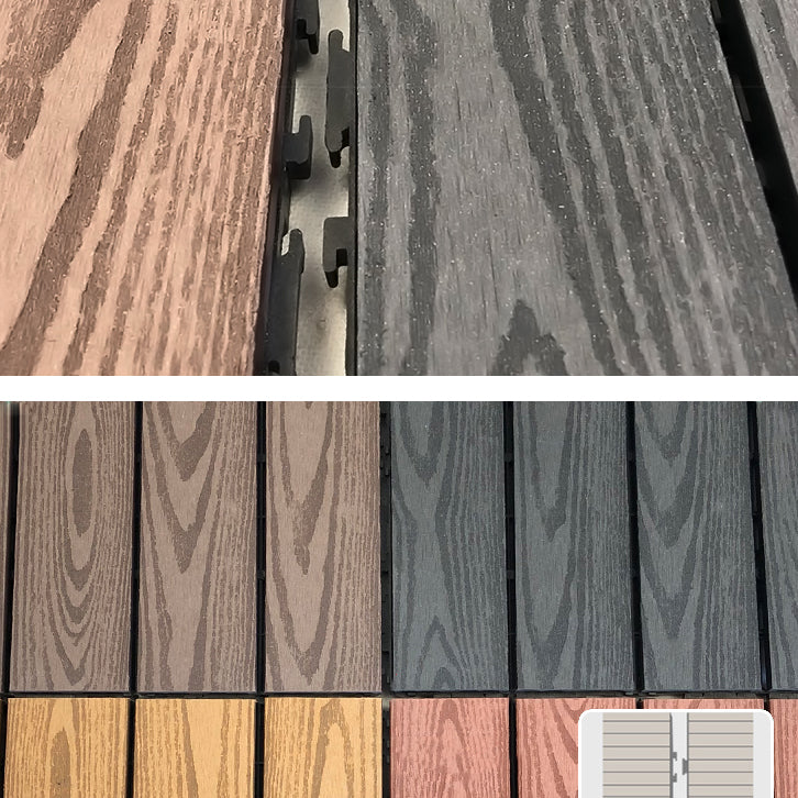 Outdoor Patio Decktile 11.8" x 11.8" Composite Decking Tiles Clearhalo 'Home Improvement' 'home_improvement' 'home_improvement_outdoor_deck_tiles_planks' 'Outdoor Deck Tiles & Planks' 'Outdoor Flooring & Tile' 'Outdoor Remodel' 'outdoor_deck_tiles_planks' 6631942