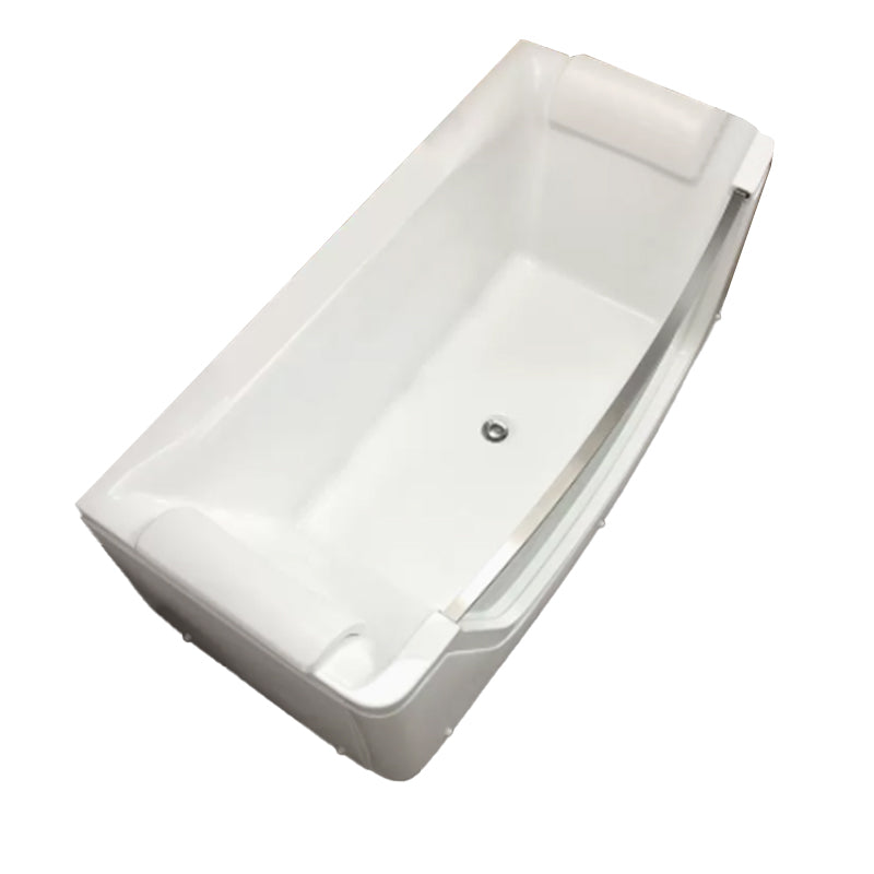 Modern Rectangle Acrylic Bathtub Back to Wall with Massage Device Tub Only Tub Clearhalo 'Bathroom Remodel & Bathroom Fixtures' 'Bathtubs' 'Home Improvement' 'home_improvement' 'home_improvement_bathtubs' 'Showers & Bathtubs' 6639365