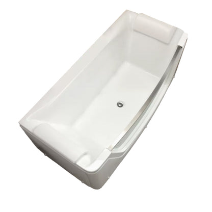 Modern Rectangle Acrylic Bathtub Back to Wall with Massage Device Tub Only Tub Clearhalo 'Bathroom Remodel & Bathroom Fixtures' 'Bathtubs' 'Home Improvement' 'home_improvement' 'home_improvement_bathtubs' 'Showers & Bathtubs' 6639365