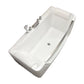Modern Rectangle Acrylic Bathtub Back to Wall with Massage Device Tub Only Tub with Silver 5-Piece Set Clearhalo 'Bathroom Remodel & Bathroom Fixtures' 'Bathtubs' 'Home Improvement' 'home_improvement' 'home_improvement_bathtubs' 'Showers & Bathtubs' 6639367