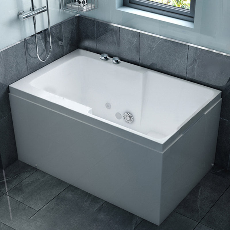 Bathroom Acrylic Apron Front Bathtub Modern Rectangular Bathtub Massage Tub Clearhalo 'Bathroom Remodel & Bathroom Fixtures' 'Bathtubs' 'Home Improvement' 'home_improvement' 'home_improvement_bathtubs' 'Showers & Bathtubs' 6639480