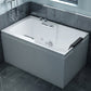 Bathroom Acrylic Apron Front Bathtub Modern Rectangular Bathtub Massage Tub with Pillow Armrest Clearhalo 'Bathroom Remodel & Bathroom Fixtures' 'Bathtubs' 'Home Improvement' 'home_improvement' 'home_improvement_bathtubs' 'Showers & Bathtubs' 6639485