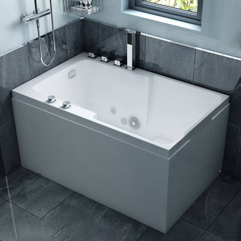 Bathroom Acrylic Apron Front Bathtub Modern Rectangular Bathtub Clearhalo 'Bathroom Remodel & Bathroom Fixtures' 'Bathtubs' 'Home Improvement' 'home_improvement' 'home_improvement_bathtubs' 'Showers & Bathtubs' 6639489