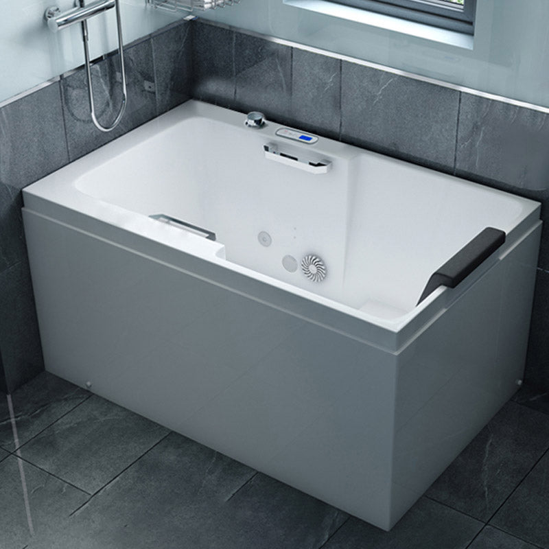 Bathroom Acrylic Apron Front Bathtub Modern Rectangular Bathtub Clearhalo 'Bathroom Remodel & Bathroom Fixtures' 'Bathtubs' 'Home Improvement' 'home_improvement' 'home_improvement_bathtubs' 'Showers & Bathtubs' 6639490