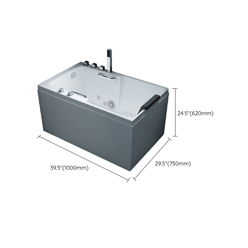 Bathroom Acrylic Apron Front Bathtub Modern Rectangular Bathtub Clearhalo 'Bathroom Remodel & Bathroom Fixtures' 'Bathtubs' 'Home Improvement' 'home_improvement' 'home_improvement_bathtubs' 'Showers & Bathtubs' 6639501