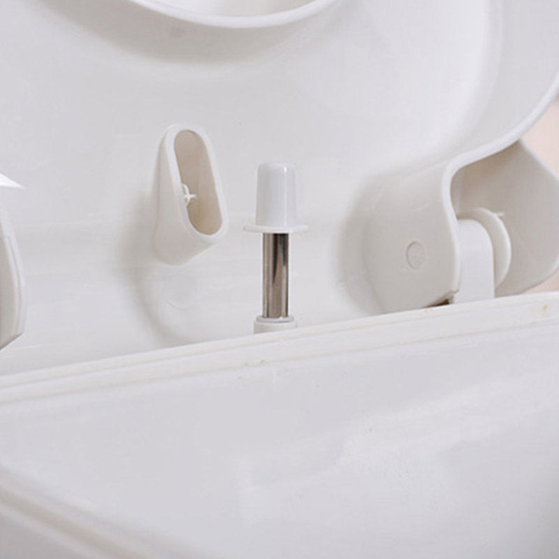 Modern Plastic Toilet Floor Mounted Toilet Bowl with Slow Close Seat for Washroom Clearhalo 'Bathroom Remodel & Bathroom Fixtures' 'Home Improvement' 'home_improvement' 'home_improvement_toilets' 'Toilets & Bidets' 'Toilets' 6639991