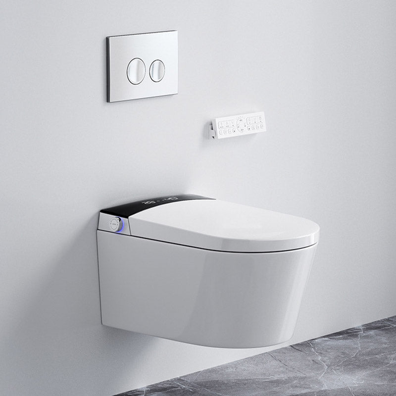 Contemporary 1-Piece Toilet Wall-mount Urine Toilet with Slow Close Seat for Washroom Automatic Lid( Top Configuration) Toilet with High Tanker Clearhalo 'Bathroom Remodel & Bathroom Fixtures' 'Home Improvement' 'home_improvement' 'home_improvement_toilets' 'Toilets & Bidets' 'Toilets' 6640023