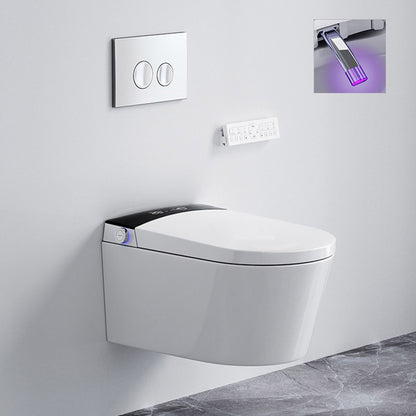 Contemporary 1-Piece Toilet Wall-mount Urine Toilet with Slow Close Seat for Washroom Manual Lid (Standard) Toilet with Low Tanker Clearhalo 'Bathroom Remodel & Bathroom Fixtures' 'Home Improvement' 'home_improvement' 'home_improvement_toilets' 'Toilets & Bidets' 'Toilets' 6640024