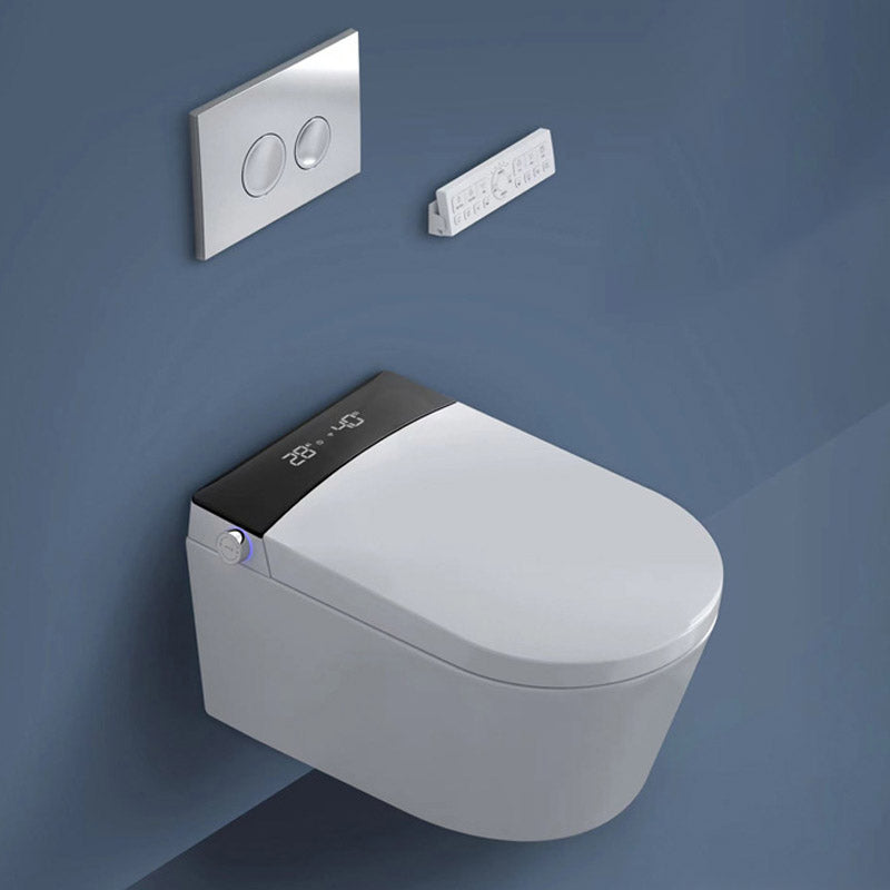 Contemporary 1-Piece Toilet Wall-mount Urine Toilet with Slow Close Seat for Washroom Clearhalo 'Bathroom Remodel & Bathroom Fixtures' 'Home Improvement' 'home_improvement' 'home_improvement_toilets' 'Toilets & Bidets' 'Toilets' 6640034