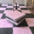 Interlocking Carpet Tiles Color Block Interlocking Carpet Floor Tile Gray-Pink Clearhalo 'Carpet Tiles & Carpet Squares' 'carpet_tiles_carpet_squares' 'Flooring 'Home Improvement' 'home_improvement' 'home_improvement_carpet_tiles_carpet_squares' Walls and Ceiling' 6642965