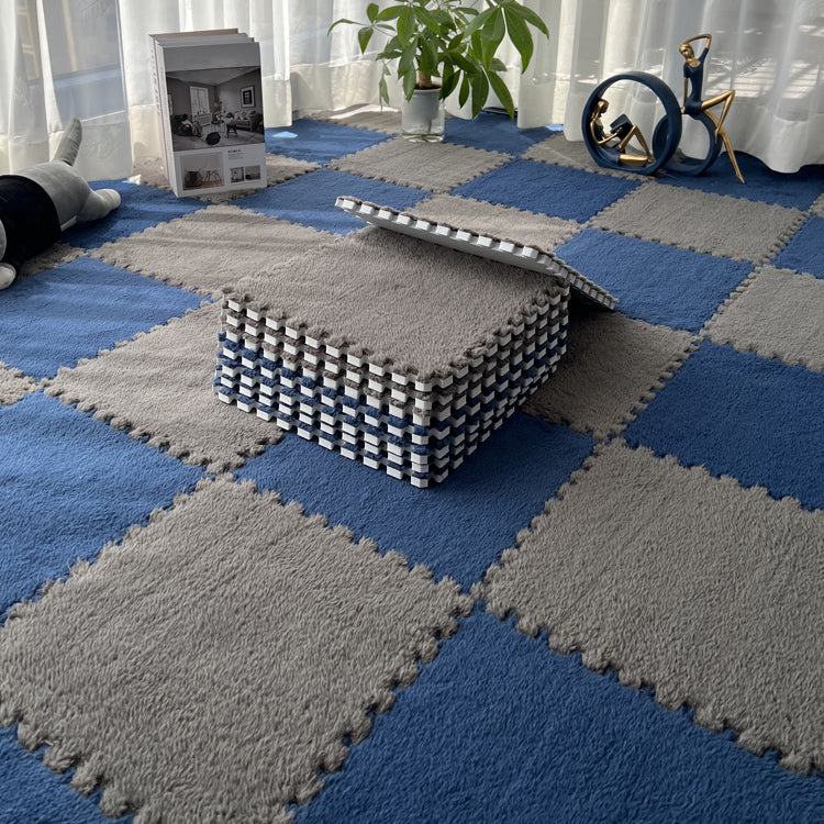 Indoor Carpet Tile Level Loop Carpet Floor Tile for Living Room Dark Blue-Gray Clearhalo 'Carpet Tiles & Carpet Squares' 'carpet_tiles_carpet_squares' 'Flooring 'Home Improvement' 'home_improvement' 'home_improvement_carpet_tiles_carpet_squares' Walls and Ceiling' 6642974