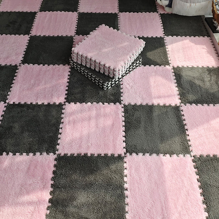 Indoor Carpet Tile Level Loop Carpet Floor Tile for Living Room Gray-Pink Clearhalo 'Carpet Tiles & Carpet Squares' 'carpet_tiles_carpet_squares' 'Flooring 'Home Improvement' 'home_improvement' 'home_improvement_carpet_tiles_carpet_squares' Walls and Ceiling' 6642987