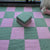 Indoor Carpet Tile Level Loop Carpet Floor Tile for Living Room Green-Pink Clearhalo 'Carpet Tiles & Carpet Squares' 'carpet_tiles_carpet_squares' 'Flooring 'Home Improvement' 'home_improvement' 'home_improvement_carpet_tiles_carpet_squares' Walls and Ceiling' 6642992