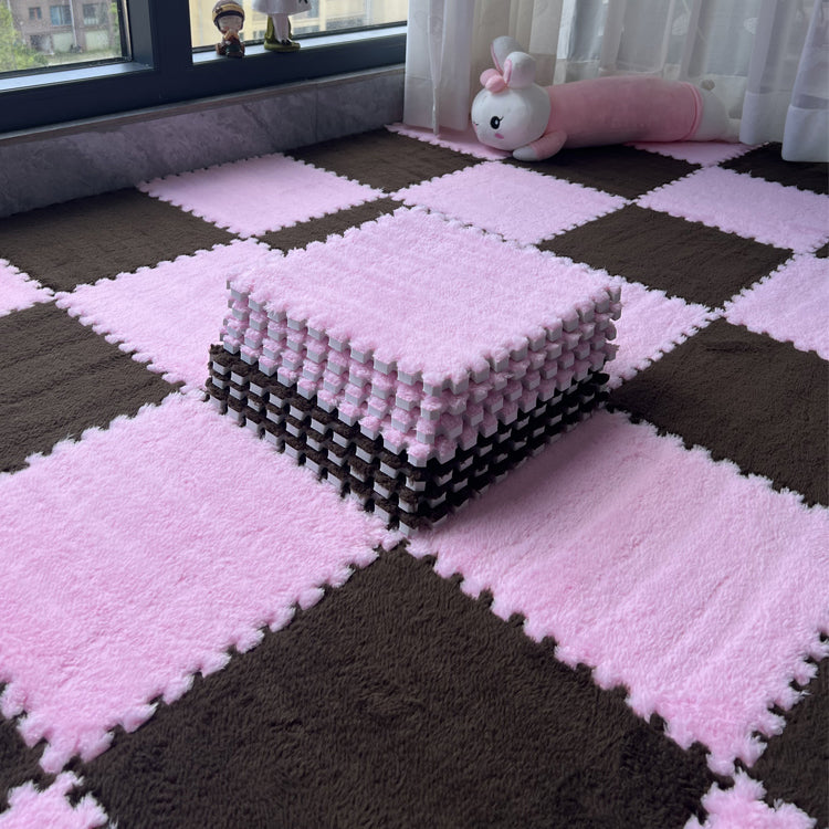 Indoor Carpet Tile Level Loop Carpet Floor Tile for Living Room Pink Clearhalo 'Carpet Tiles & Carpet Squares' 'carpet_tiles_carpet_squares' 'Flooring 'Home Improvement' 'home_improvement' 'home_improvement_carpet_tiles_carpet_squares' Walls and Ceiling' 6642995