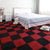 Fade Resistant Level Loop Carpet Tile Non-Skid Interlocking Bedroom Carpet Tiles Red-Black Clearhalo 'Carpet Tiles & Carpet Squares' 'carpet_tiles_carpet_squares' 'Flooring 'Home Improvement' 'home_improvement' 'home_improvement_carpet_tiles_carpet_squares' Walls and Ceiling' 6643099