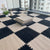 Dark Color Level Loop Carpet Tile Non-Skid Interlocking Bedroom Carpet Tiles White-Black Clearhalo 'Carpet Tiles & Carpet Squares' 'carpet_tiles_carpet_squares' 'Flooring 'Home Improvement' 'home_improvement' 'home_improvement_carpet_tiles_carpet_squares' Walls and Ceiling' 6643120