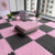 Dark Color Level Loop Carpet Tile Non-Skid Interlocking Bedroom Carpet Tiles Gray-Pink Clearhalo 'Carpet Tiles & Carpet Squares' 'carpet_tiles_carpet_squares' 'Flooring 'Home Improvement' 'home_improvement' 'home_improvement_carpet_tiles_carpet_squares' Walls and Ceiling' 6643125
