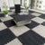 Dark Color Level Loop Carpet Tile Non-Skid Interlocking Bedroom Carpet Tiles Black-Gray Clearhalo 'Carpet Tiles & Carpet Squares' 'carpet_tiles_carpet_squares' 'Flooring 'Home Improvement' 'home_improvement' 'home_improvement_carpet_tiles_carpet_squares' Walls and Ceiling' 6643126