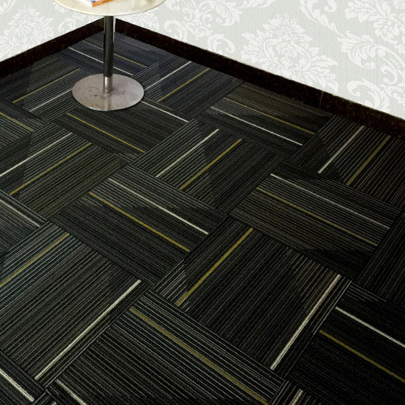 Dark Color Level Loop Carpet Tile Non-Skid Self Adhesive Indoor Office Carpet Tiles Clearhalo 'Carpet Tiles & Carpet Squares' 'carpet_tiles_carpet_squares' 'Flooring 'Home Improvement' 'home_improvement' 'home_improvement_carpet_tiles_carpet_squares' Walls and Ceiling' 6643137