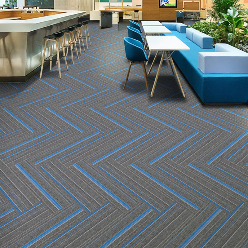 Dark Color Level Loop Carpet Tile Non-Skid Self Adhesive Indoor Office Carpet Tiles Blue 10"L x 39"W Clearhalo 'Carpet Tiles & Carpet Squares' 'carpet_tiles_carpet_squares' 'Flooring 'Home Improvement' 'home_improvement' 'home_improvement_carpet_tiles_carpet_squares' Walls and Ceiling' 6643160