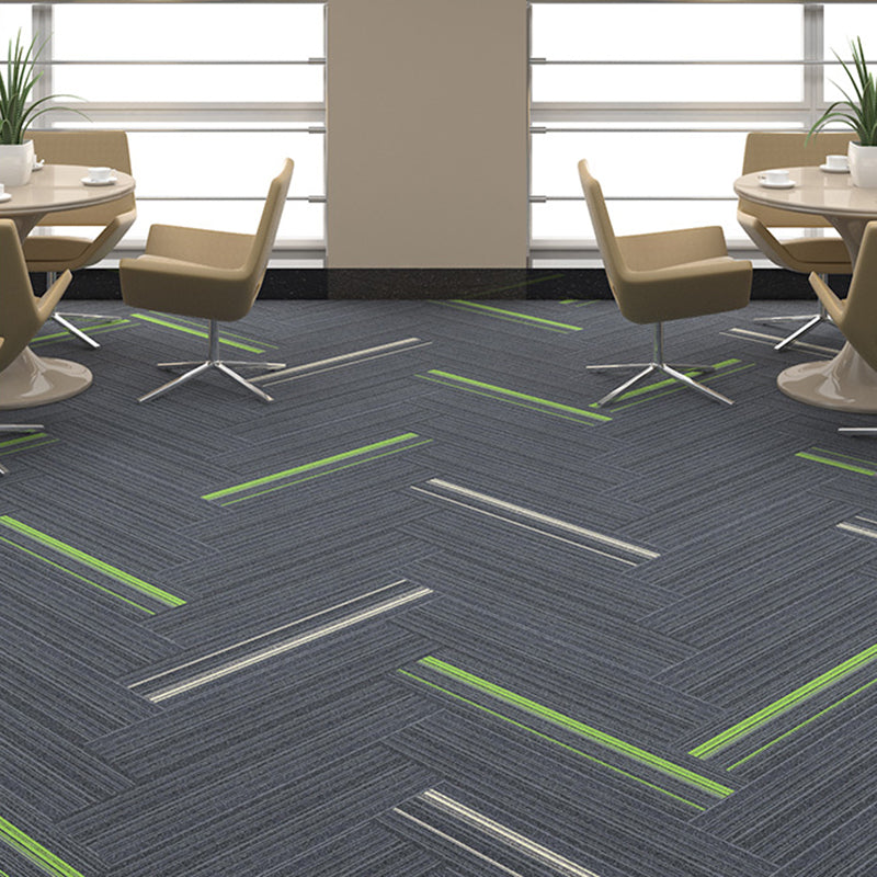Level Loop Carpet Tile Non-Skid Self Adhesive Indoor Office Carpet Tiles Green 10"L x 39"W Clearhalo 'Carpet Tiles & Carpet Squares' 'carpet_tiles_carpet_squares' 'Flooring 'Home Improvement' 'home_improvement' 'home_improvement_carpet_tiles_carpet_squares' Walls and Ceiling' 6643174