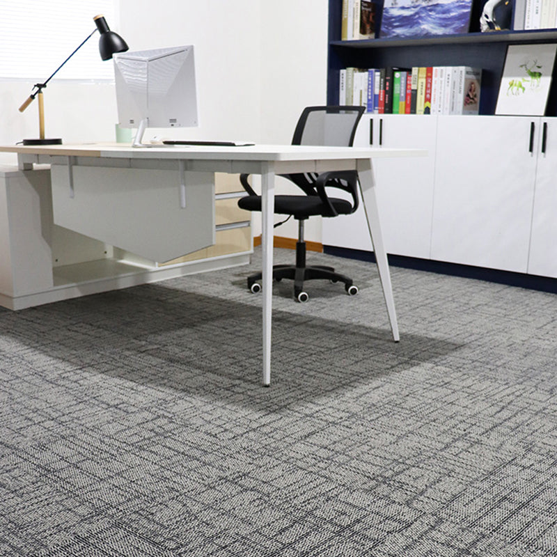 Level Loop Carpet Tile Non-Skid Self Adhesive Indoor Office Carpet Tiles Grey 1'8" x 1'8" Clearhalo 'Carpet Tiles & Carpet Squares' 'carpet_tiles_carpet_squares' 'Flooring 'Home Improvement' 'home_improvement' 'home_improvement_carpet_tiles_carpet_squares' Walls and Ceiling' 6643177