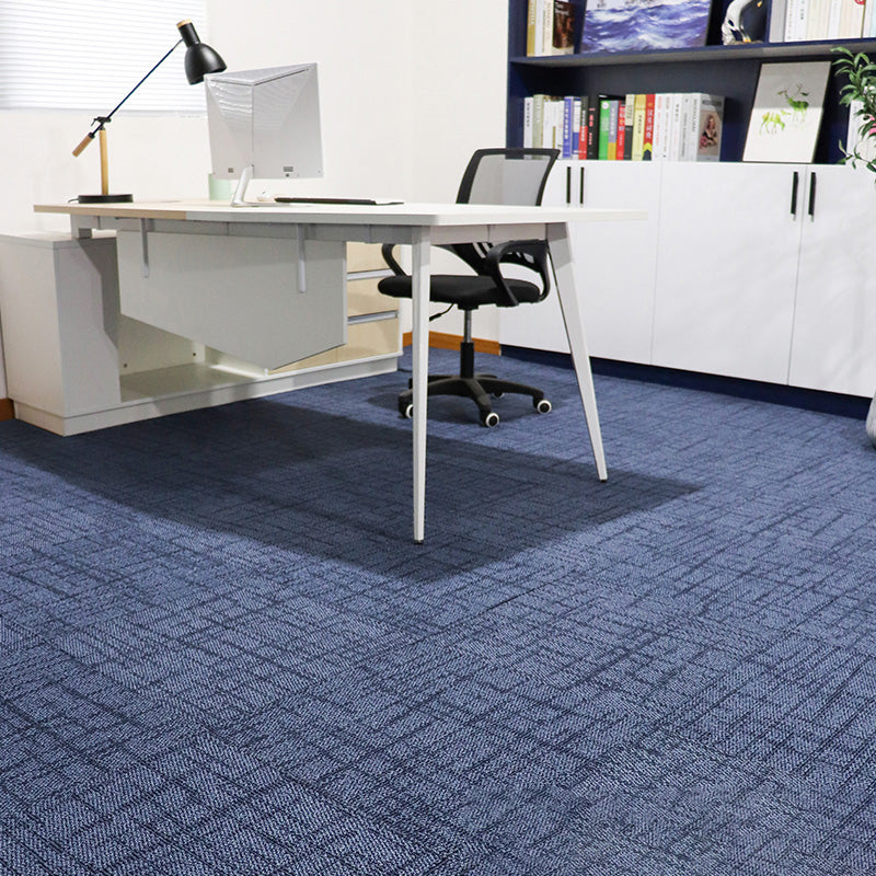 Level Loop Carpet Tile Non-Skid Self Adhesive Indoor Office Carpet Tiles Blue 1'8" x 1'8" Clearhalo 'Carpet Tiles & Carpet Squares' 'carpet_tiles_carpet_squares' 'Flooring 'Home Improvement' 'home_improvement' 'home_improvement_carpet_tiles_carpet_squares' Walls and Ceiling' 6643181