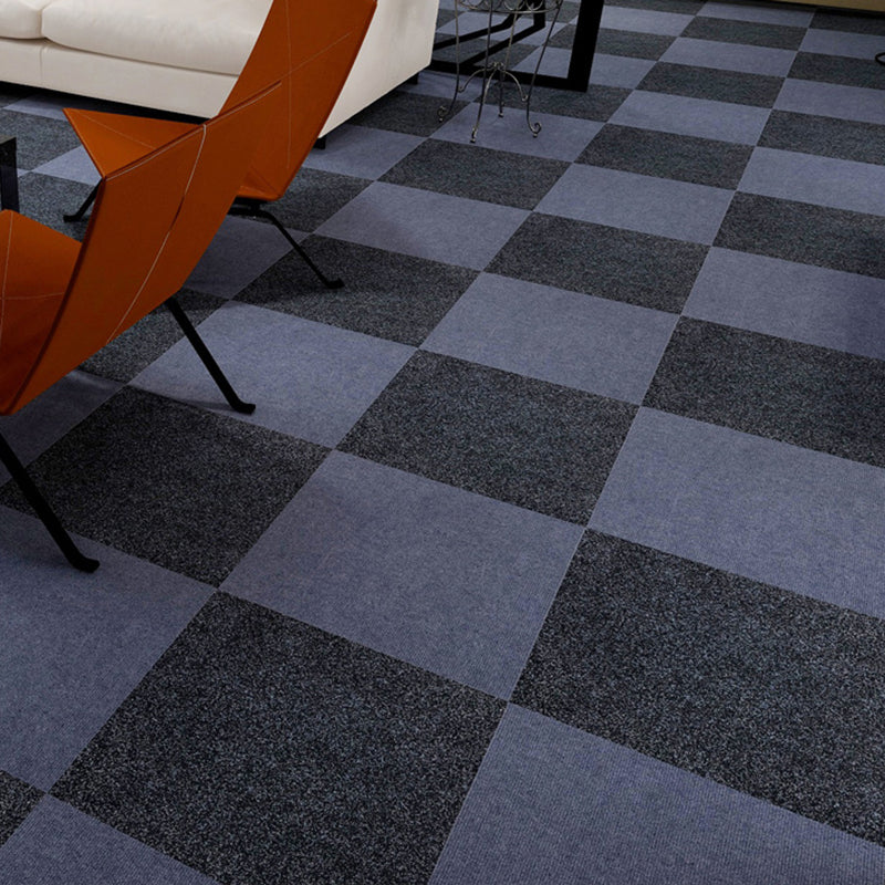 Non-Skid Level Loop Carpet Tile Multi-Color Self Adhesive Indoor Office Carpet Tiles Dark Gray-Black Clearhalo 'Carpet Tiles & Carpet Squares' 'carpet_tiles_carpet_squares' 'Flooring 'Home Improvement' 'home_improvement' 'home_improvement_carpet_tiles_carpet_squares' Walls and Ceiling' 6643202