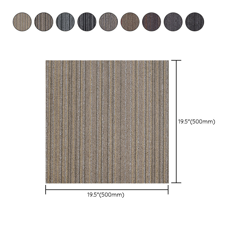 Level Loop Carpet Tile Dark Color Non-Skid Self Adhesive Indoor Carpet Tiles Clearhalo 'Carpet Tiles & Carpet Squares' 'carpet_tiles_carpet_squares' 'Flooring 'Home Improvement' 'home_improvement' 'home_improvement_carpet_tiles_carpet_squares' Walls and Ceiling' 6643235