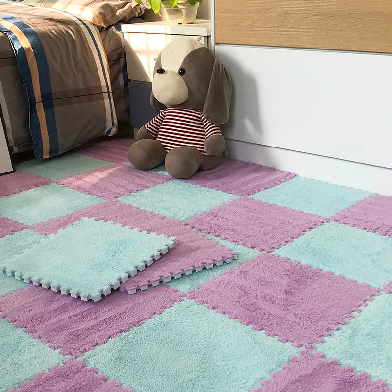 Modern Carpet Tile Level Loop Interlocking Non-Skid Carpet Tiles Blue Purple Clearhalo 'Carpet Tiles & Carpet Squares' 'carpet_tiles_carpet_squares' 'Flooring 'Home Improvement' 'home_improvement' 'home_improvement_carpet_tiles_carpet_squares' Walls and Ceiling' 6643279