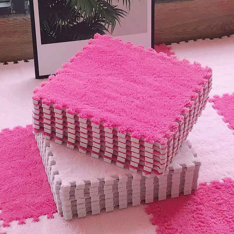 Modern Level Loop Carpet Tiles Color Block Interlocking Carpet Floor Tile Rose Pink Clearhalo 'Carpet Tiles & Carpet Squares' 'carpet_tiles_carpet_squares' 'Flooring 'Home Improvement' 'home_improvement' 'home_improvement_carpet_tiles_carpet_squares' Walls and Ceiling' 6643311