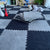 Modern Carpet Floor Tile Level Loop Interlocking Non-Skid Carpet Tiles Black-Gray Clearhalo 'Carpet Tiles & Carpet Squares' 'carpet_tiles_carpet_squares' 'Flooring 'Home Improvement' 'home_improvement' 'home_improvement_carpet_tiles_carpet_squares' Walls and Ceiling' 6643363