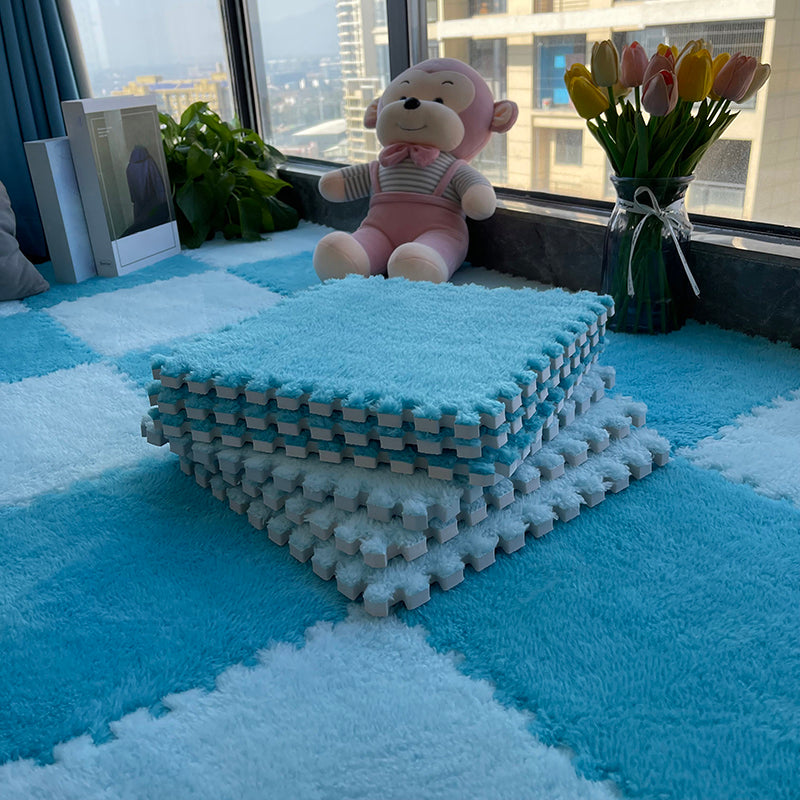 Modern Carpet Floor Tile Level Loop Interlocking Non-Skid Carpet Tiles Blue Clearhalo 'Carpet Tiles & Carpet Squares' 'carpet_tiles_carpet_squares' 'Flooring 'Home Improvement' 'home_improvement' 'home_improvement_carpet_tiles_carpet_squares' Walls and Ceiling' 6643365