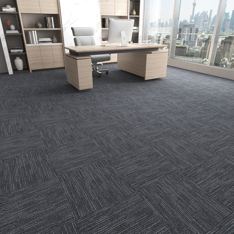 Indoor Level Loop Carpet Tile Dark Color Fade Resistant Loose Lay Carpet Tiles Clearhalo 'Carpet Tiles & Carpet Squares' 'carpet_tiles_carpet_squares' 'Flooring 'Home Improvement' 'home_improvement' 'home_improvement_carpet_tiles_carpet_squares' Walls and Ceiling' 6643389