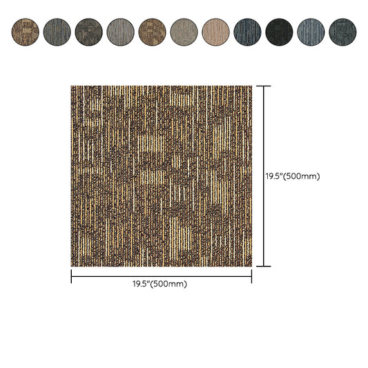 Loose Lay Indoor Carpet Tiles Dark Color Non-Skid Level Loop Carpet Tile Clearhalo 'Carpet Tiles & Carpet Squares' 'carpet_tiles_carpet_squares' 'Flooring 'Home Improvement' 'home_improvement' 'home_improvement_carpet_tiles_carpet_squares' Walls and Ceiling' 6643471