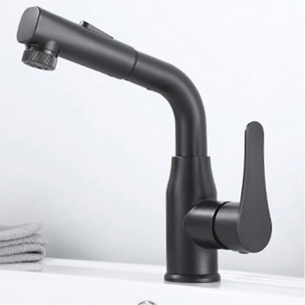 Modern 1-Handle Bathroom Sink Faucet Circular Vessel Sink Faucet Stainless Steel Clearhalo 'Bathroom Remodel & Bathroom Fixtures' 'Bathroom Sink Faucets' 'Bathroom Sinks & Faucet Components' 'bathroom_sink_faucets' 'Home Improvement' 'home_improvement' 'home_improvement_bathroom_sink_faucets' 6643541