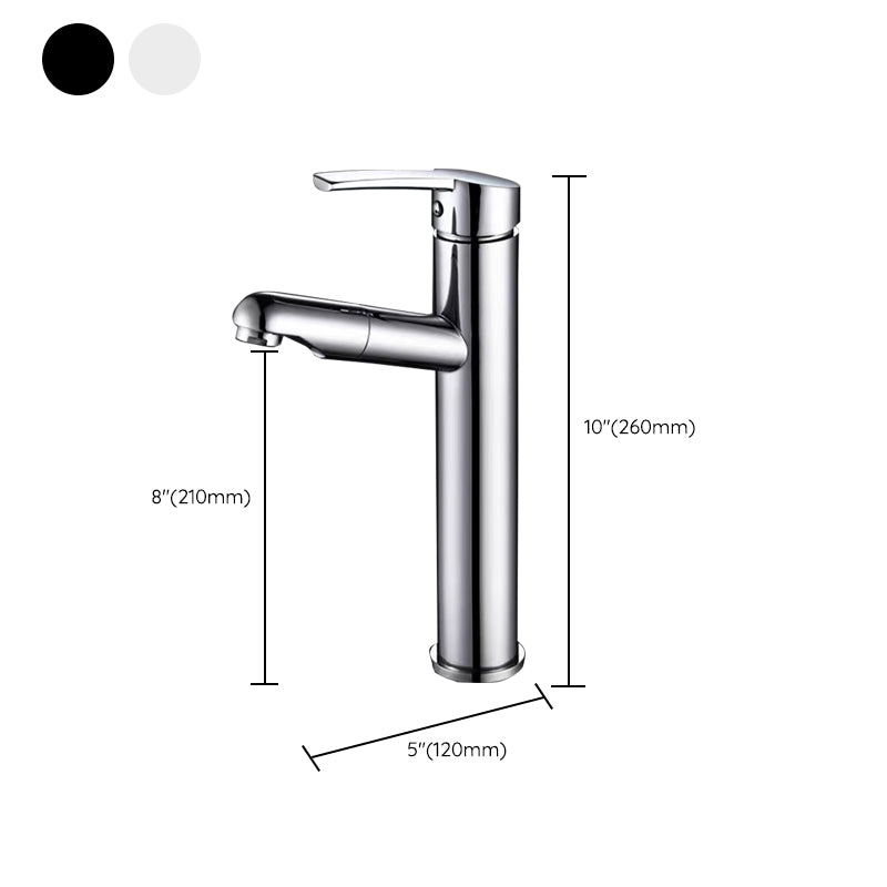 Contemporary Vessel Faucet Pull-out Faucet with One Lever Handle Clearhalo 'Bathroom Remodel & Bathroom Fixtures' 'Bathroom Sink Faucets' 'Bathroom Sinks & Faucet Components' 'bathroom_sink_faucets' 'Home Improvement' 'home_improvement' 'home_improvement_bathroom_sink_faucets' 6643598