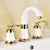 Luxury Rotatable Widespread Sink Faucet Circular Lever Handle Faucet with Water Hose White-Gold Faucets Clearhalo 'Bathroom Remodel & Bathroom Fixtures' 'Bathroom Sink Faucets' 'Bathroom Sinks & Faucet Components' 'bathroom_sink_faucets' 'Home Improvement' 'home_improvement' 'home_improvement_bathroom_sink_faucets' 6643600