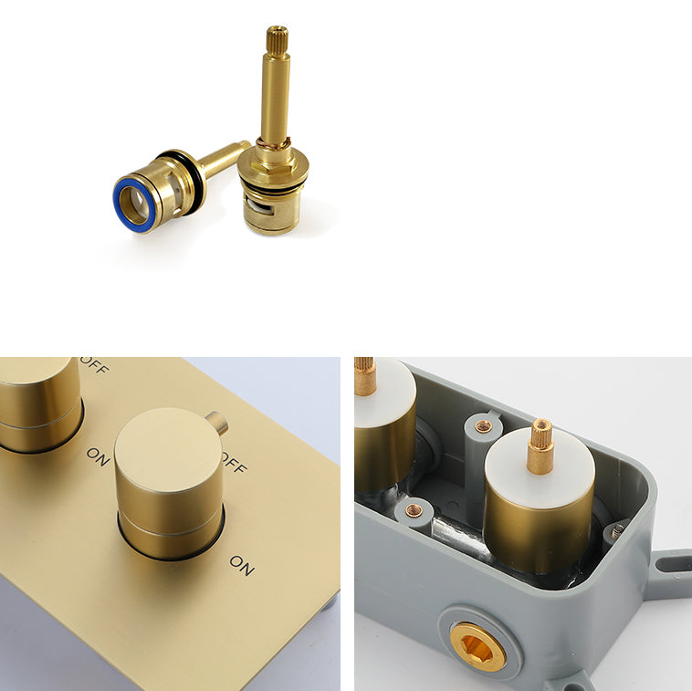 Modern Shower Head Combo Brass Slide Bar Included Wall Mounted Shower System Clearhalo 'Bathroom Remodel & Bathroom Fixtures' 'Home Improvement' 'home_improvement' 'home_improvement_shower_faucets' 'Shower Faucets & Systems' 'shower_faucets' 'Showers & Bathtubs Plumbing' 'Showers & Bathtubs' 6643734