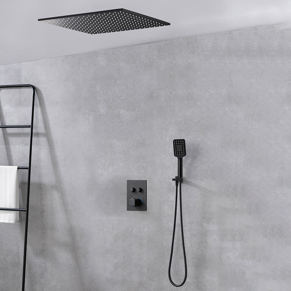 Modern Shower Trim Brass Slide Bar Included Adjustable Shower Head Shower Combo Clearhalo 'Bathroom Remodel & Bathroom Fixtures' 'Home Improvement' 'home_improvement' 'home_improvement_shower_faucets' 'Shower Faucets & Systems' 'shower_faucets' 'Showers & Bathtubs Plumbing' 'Showers & Bathtubs' 6643776