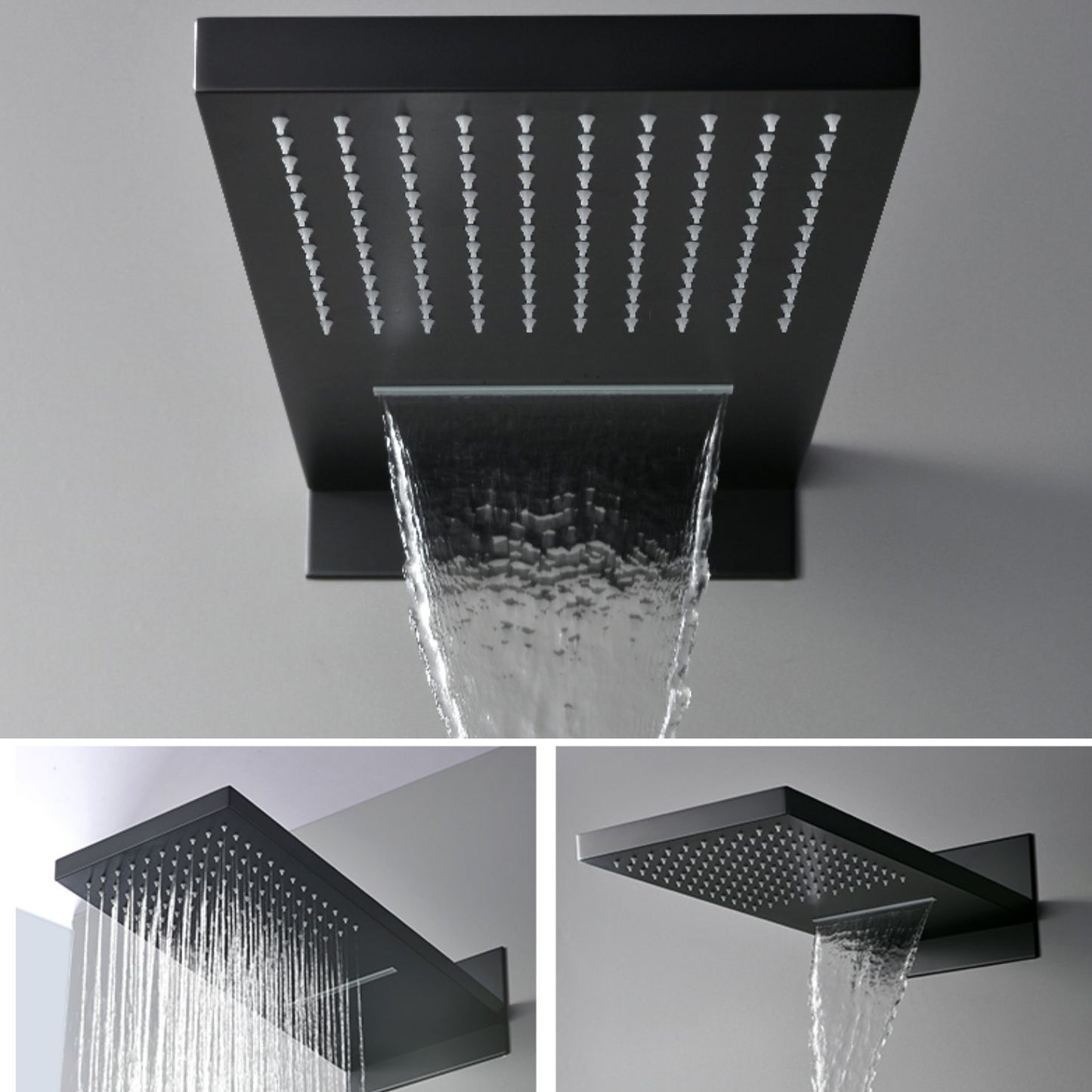 Modern Shower Set Brass Body Jets Adjustable Shower Head Wall Mounted Shower System Clearhalo 'Bathroom Remodel & Bathroom Fixtures' 'Home Improvement' 'home_improvement' 'home_improvement_shower_faucets' 'Shower Faucets & Systems' 'shower_faucets' 'Showers & Bathtubs Plumbing' 'Showers & Bathtubs' 6643799