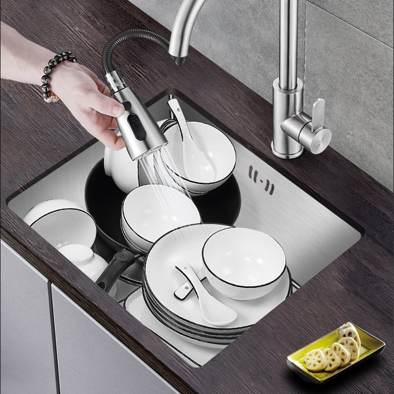 Modern Style Kitchen Sink Undermount Noise-cancelling Design Kitchen Sink Clearhalo 'Home Improvement' 'home_improvement' 'home_improvement_kitchen_sinks' 'Kitchen Remodel & Kitchen Fixtures' 'Kitchen Sinks & Faucet Components' 'Kitchen Sinks' 'kitchen_sinks' 6643838