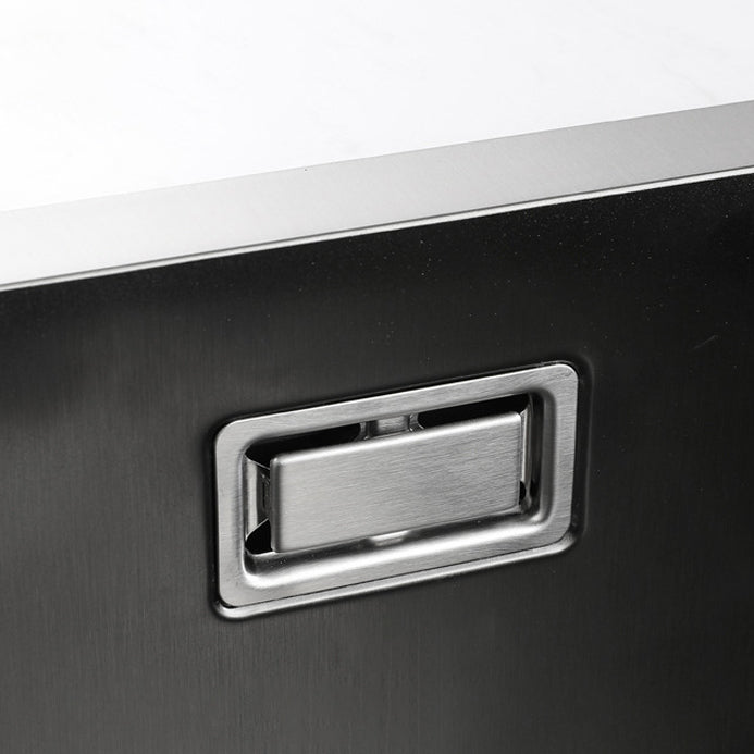 Contemporary Kitchen Sink Stainless Steel Single Bowl Kitchen Sink with Basket Strainer Clearhalo 'Home Improvement' 'home_improvement' 'home_improvement_kitchen_sinks' 'Kitchen Remodel & Kitchen Fixtures' 'Kitchen Sinks & Faucet Components' 'Kitchen Sinks' 'kitchen_sinks' 6643887