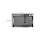 Contemporary Kitchen Sink Stainless Steel Single Bowl Kitchen Sink with Basket Strainer Clearhalo 'Home Improvement' 'home_improvement' 'home_improvement_kitchen_sinks' 'Kitchen Remodel & Kitchen Fixtures' 'Kitchen Sinks & Faucet Components' 'Kitchen Sinks' 'kitchen_sinks' 6643894