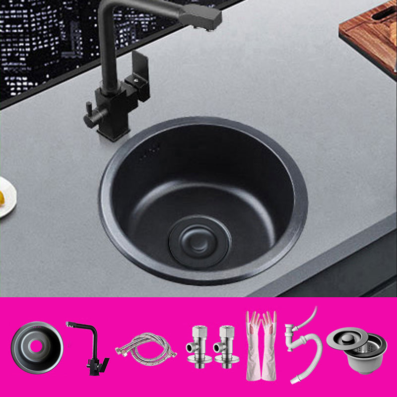 Stainless Steel Kitchen Sinks Modern Style Kitchen Sink with Single Bowl 14"L x 14"W x 6"H Sink with Faucet 3-in-1 Purifying Faucet Clearhalo 'Home Improvement' 'home_improvement' 'home_improvement_kitchen_sinks' 'Kitchen Remodel & Kitchen Fixtures' 'Kitchen Sinks & Faucet Components' 'Kitchen Sinks' 'kitchen_sinks' 6643916