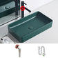 Rectangular Trough Bathroom Sink Modern Trough Bathroom Sink 20"L x 14"W x 4"H Blackish Green Sink Clearhalo 'Bathroom Remodel & Bathroom Fixtures' 'Bathroom Sinks & Faucet Components' 'Bathroom Sinks' 'bathroom_sink' 'Home Improvement' 'home_improvement' 'home_improvement_bathroom_sink' 6644005
