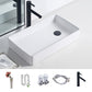 Modern Porcelain Trough Sink White Trough Sink With Basin, and Faucet 24"L x 14"W x 4"H White Sink with Faucet Clearhalo 'Bathroom Remodel & Bathroom Fixtures' 'Bathroom Sinks & Faucet Components' 'Bathroom Sinks' 'bathroom_sink' 'Home Improvement' 'home_improvement' 'home_improvement_bathroom_sink' 6644024